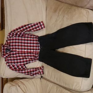 Izod dress shirt and Children's Place pants.